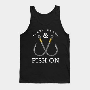 Fishing with Fish hook Tank Top